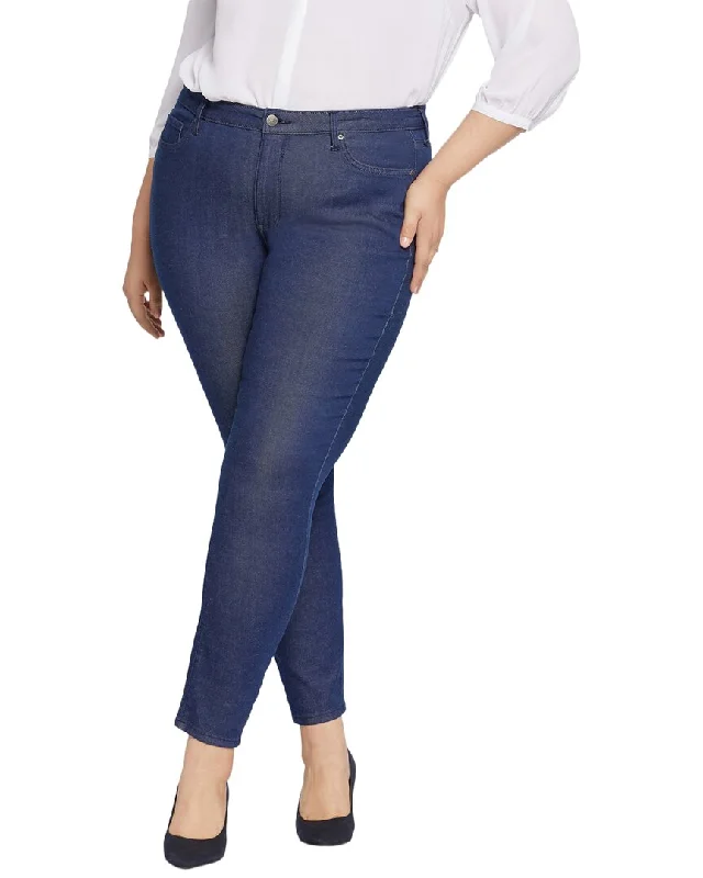 Wool blend tight trousers for women with soft, breathable fabric for year-round wear -NYDJ Plus Ami Endless Blue Skinny Leg Jean