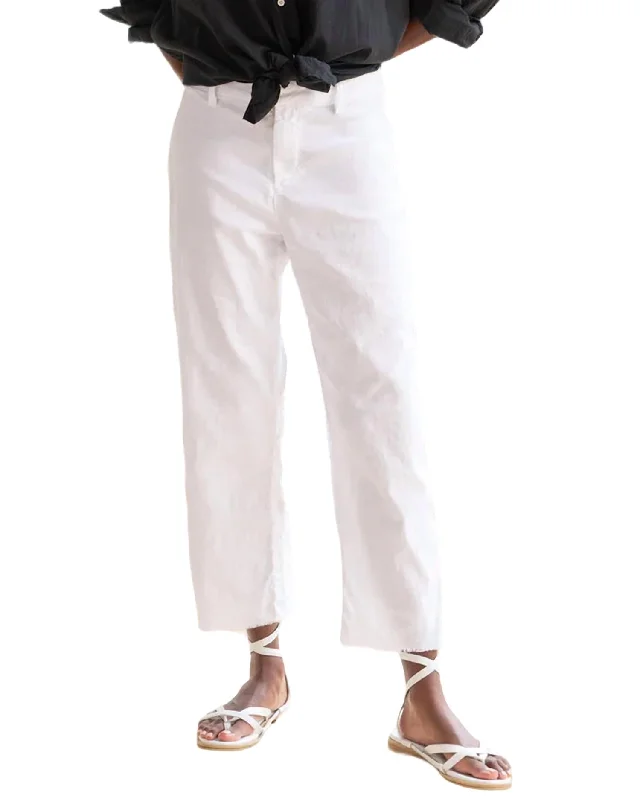 Casual tight trousers for men with drawstring waistband for a relaxed fit -Kinsale Trousers In White