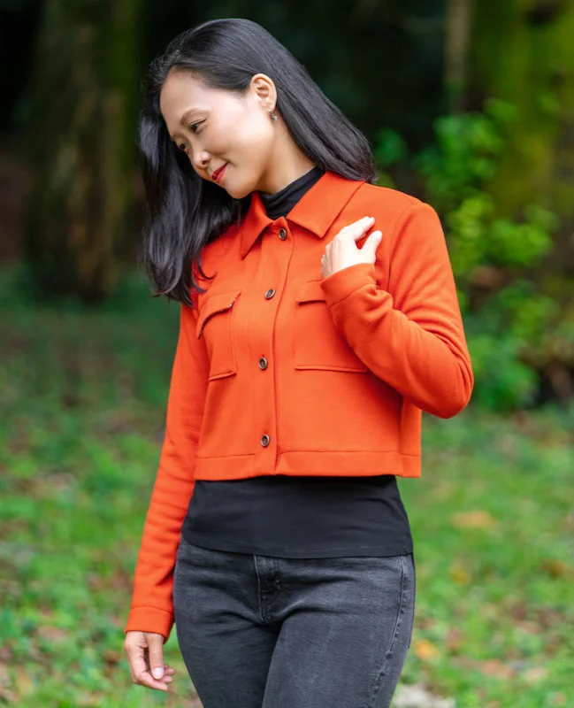 Floral cardigan for a feminine touch -Itch to Stitch Teifi Cardigan