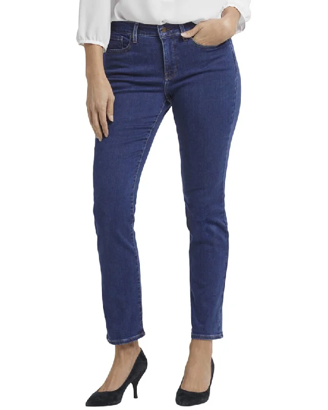 Tapered tight trousers for women with ankle-length fit and minimalist style -NYDJ Sheri Quinn Slim Jean