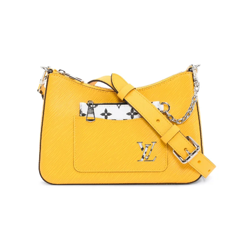 Handle bags with drawstring accents for style -Louis Vuitton Yellow Epi Leather Marelle Bag