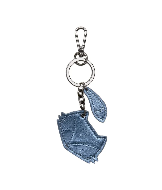 Handle bags with durable hemp for sustainability -CUB Fox Keyring - Nightshade Metallic