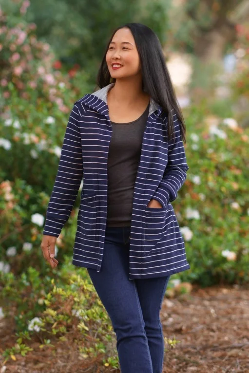 Solid - color cardigan for simple elegance -Itch to Stitch Castillo Cardigan