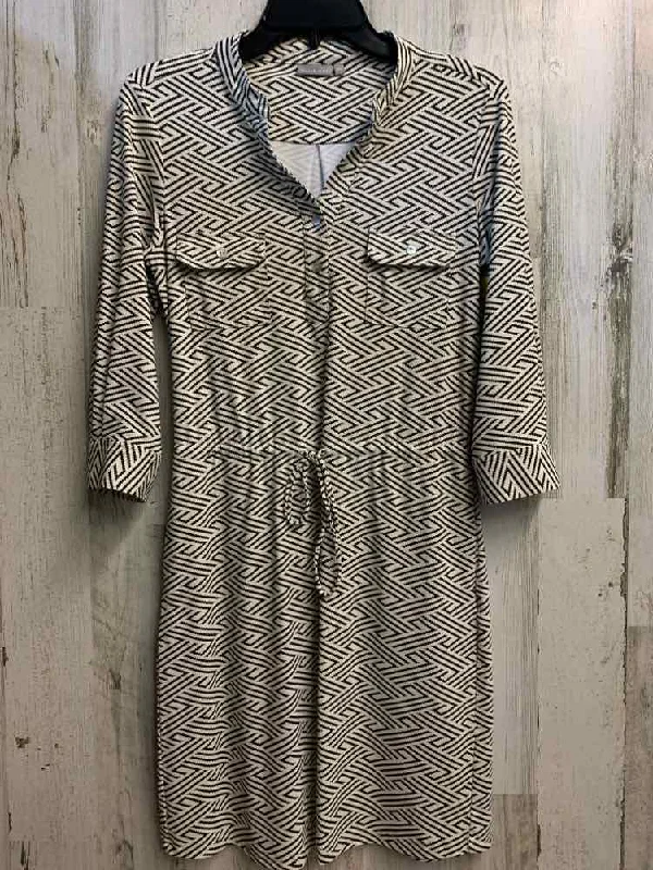 Beige Dresses for Neutral -PRE-OWNED ELLIE KAI Dresses and Skirts Size 00 WHITE/BROWN LONG SLEEVES Dress/