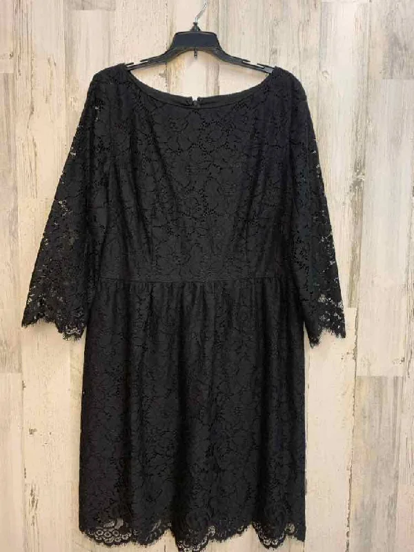 Solid Color Dresses for Simple -LOFT Dresses and Skirts Size 14 Black Lace LONG SLEEVES Dress