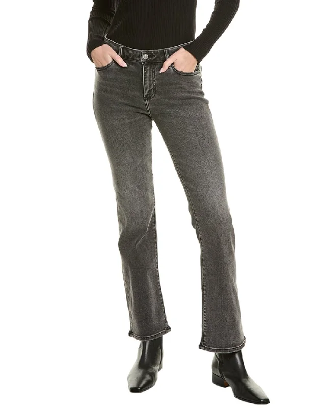 Black leather tight trousers for women with sleek, glossy finish for night out -DAZE DENIM Y2K Low Rise Boot Jean